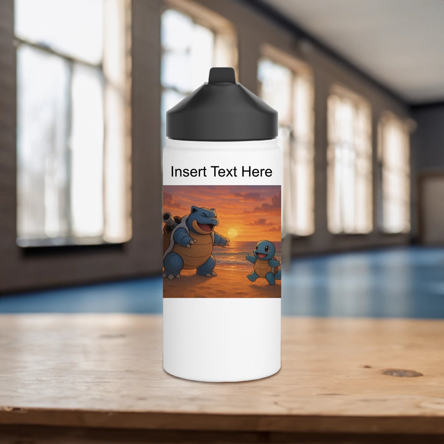 Custom Blastoise Stainless Steel Water Bottle